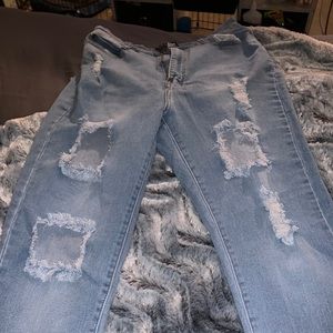 Holes in jeans